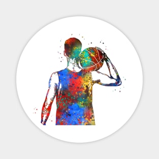 Basketball Player Male with Ball Magnet